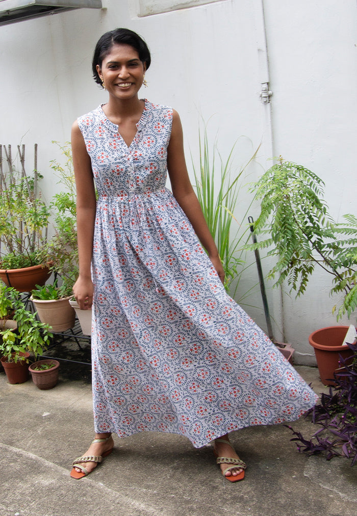 Indii Breeze Isabel Tie Dress - Laal Suman