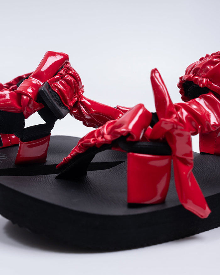 Angie Red Patent Jaedals