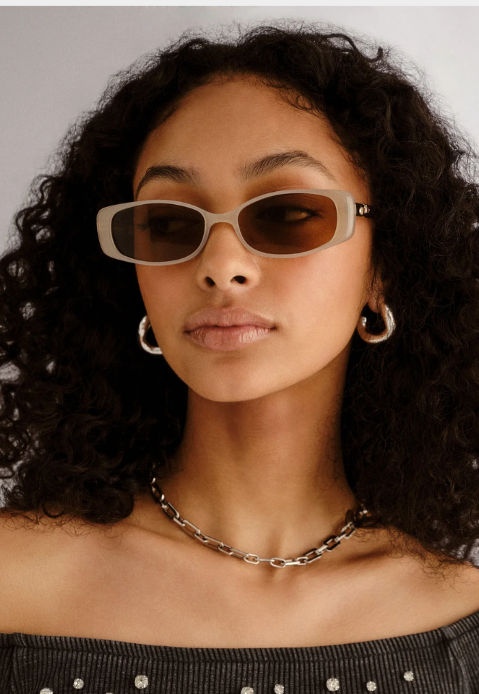 Le Specs Lil Starlight Sunglasses - Oatmeal