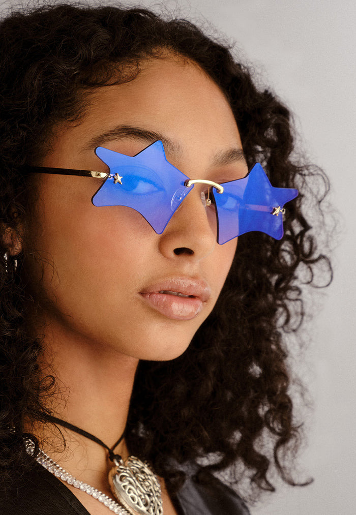 Le Specs Twinkle Sunglasses - Gold/Cobalt