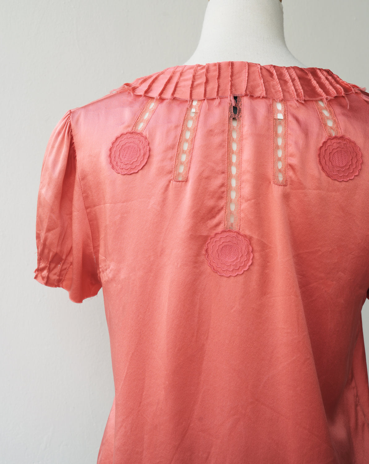 Thryfted Marc Jacobs Raw Hem Pleated Collar Top