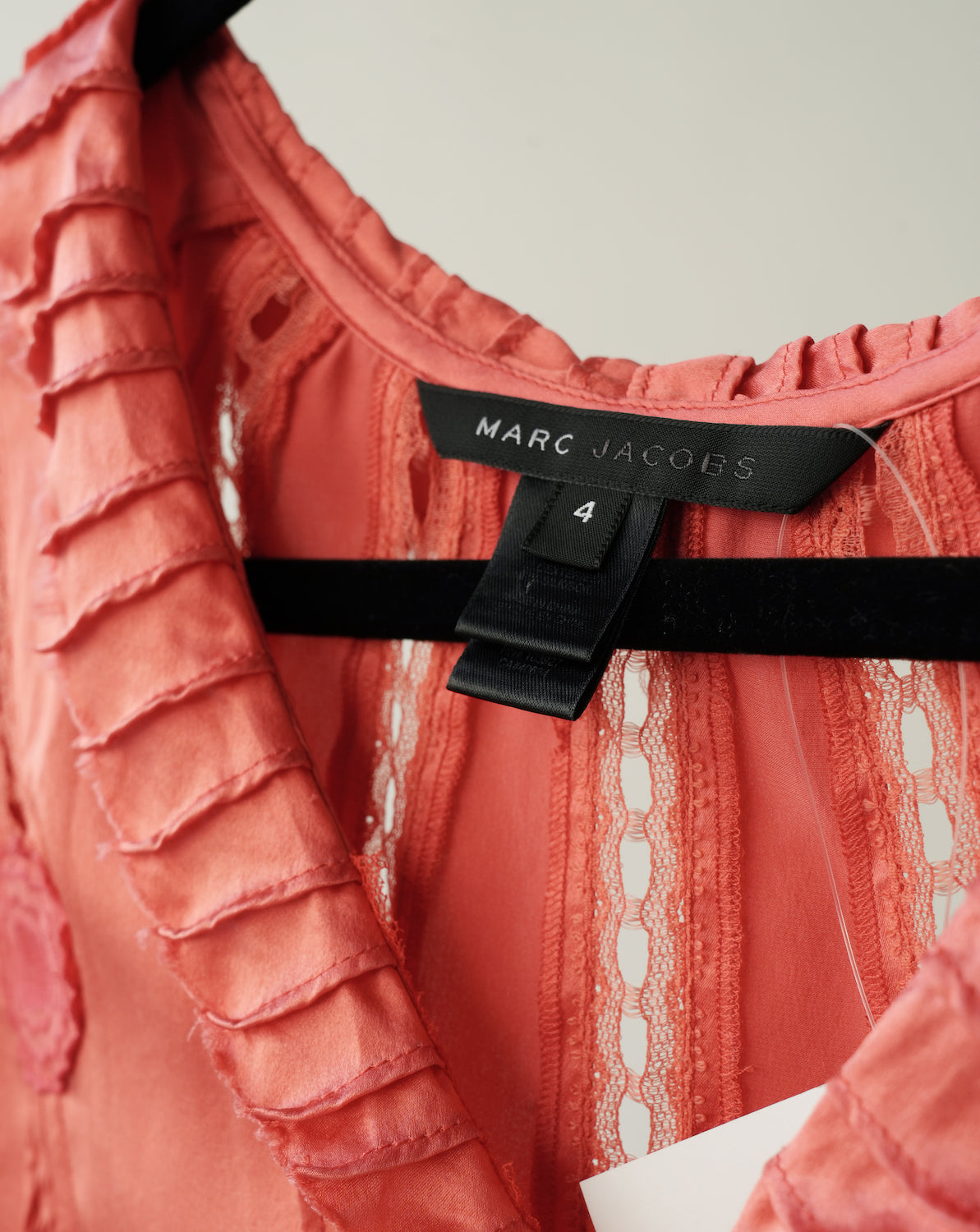 Thryfted Marc Jacobs Raw Hem Pleated Collar Top