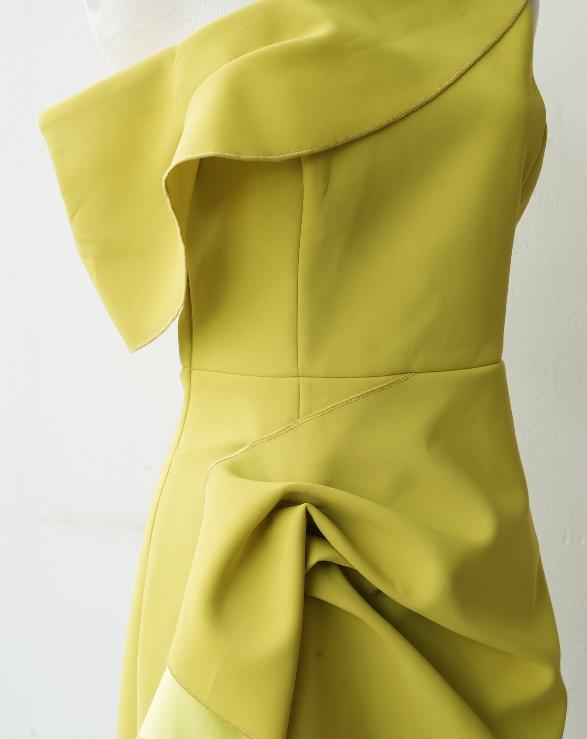 Thryfted Mossman One Shoulder Frill Mini Dress