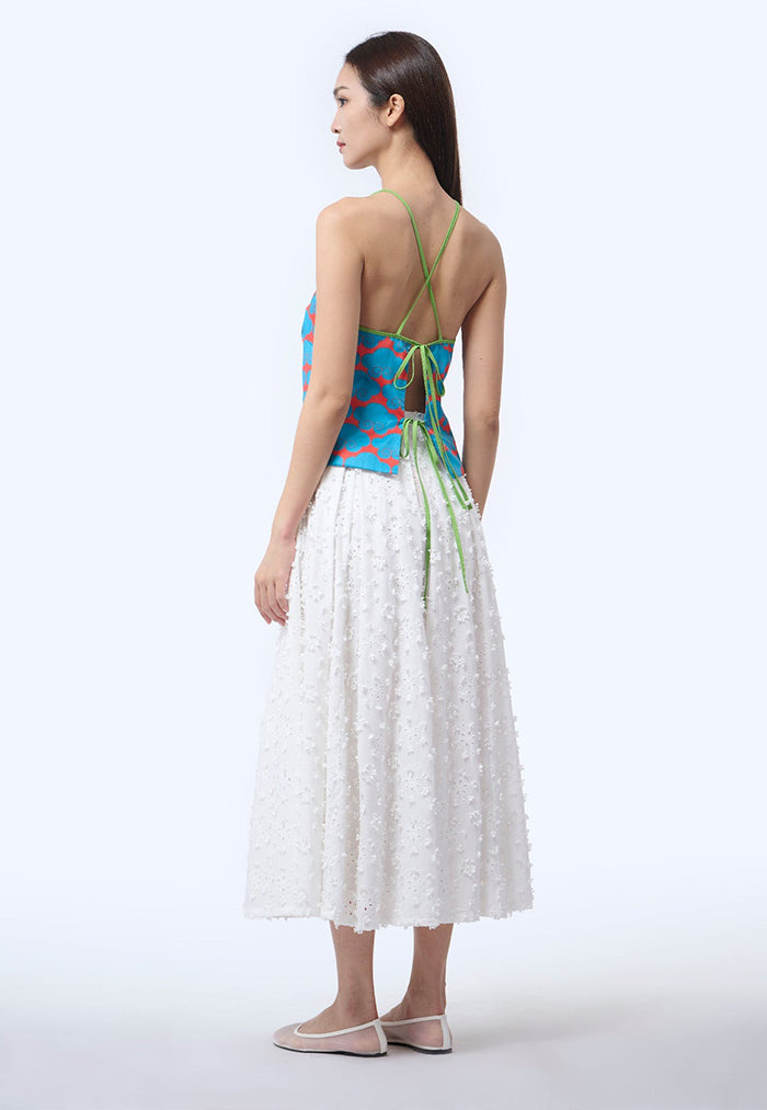 Nala Chinese Bustier Top - Cloud 9 Blue