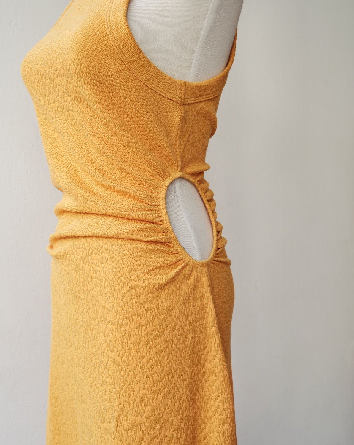 Thryfted Nude Lucy Cut Out Racerback Midi Dress