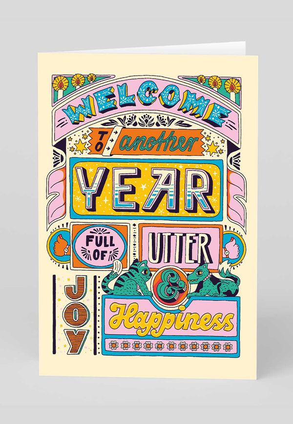 Ohh Deer Greeting Card - Another Year Full Of Happiness
