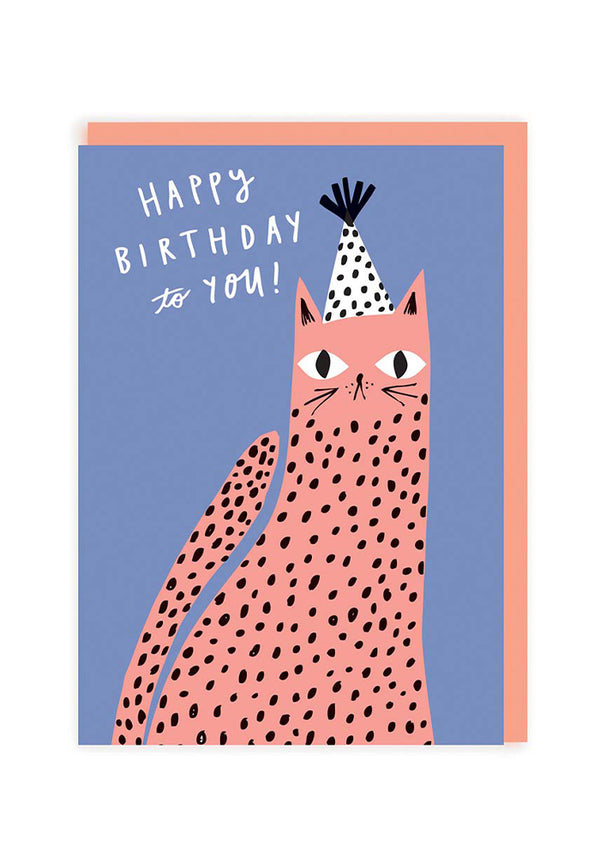 Ohh Deer Greeting Card - Happy Birthday Pink Leopard