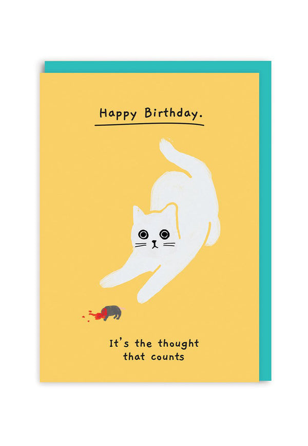 Ohh Deer Greeting Card - Birthday, It's the Thought That Counts