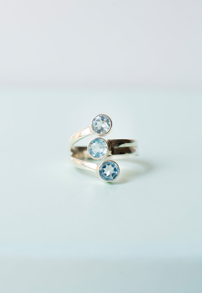 RaniSaa Triple Stone Adjustable Ring