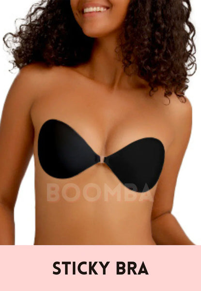Bra Back Strapless Sticky Bra Lift up Backless Double Sided Adhesive Bra Air