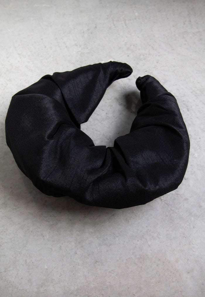 luulaa Eloise Black Silk Headband