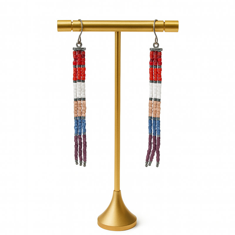 Pantala Clarus 4 Strand Earrings