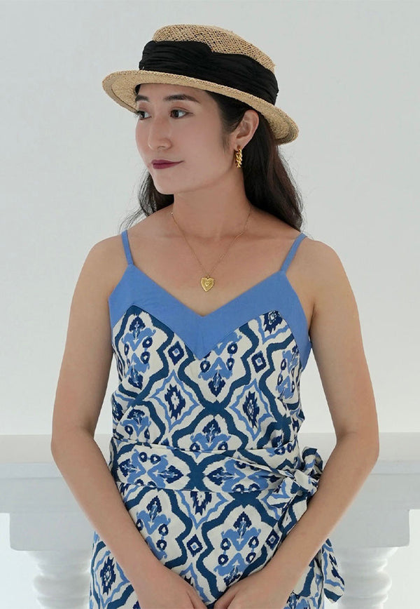 Vine and Branches Bea Duo Colour Camisole - Tribal Blue