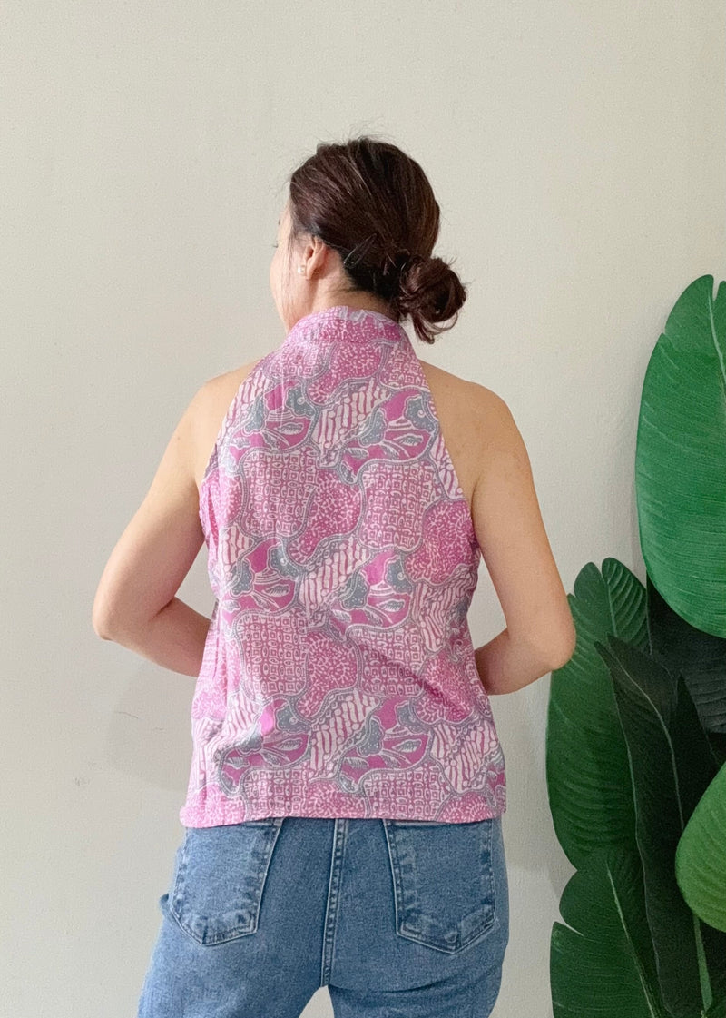 Vine and Branches Eka Batik Top - Pink