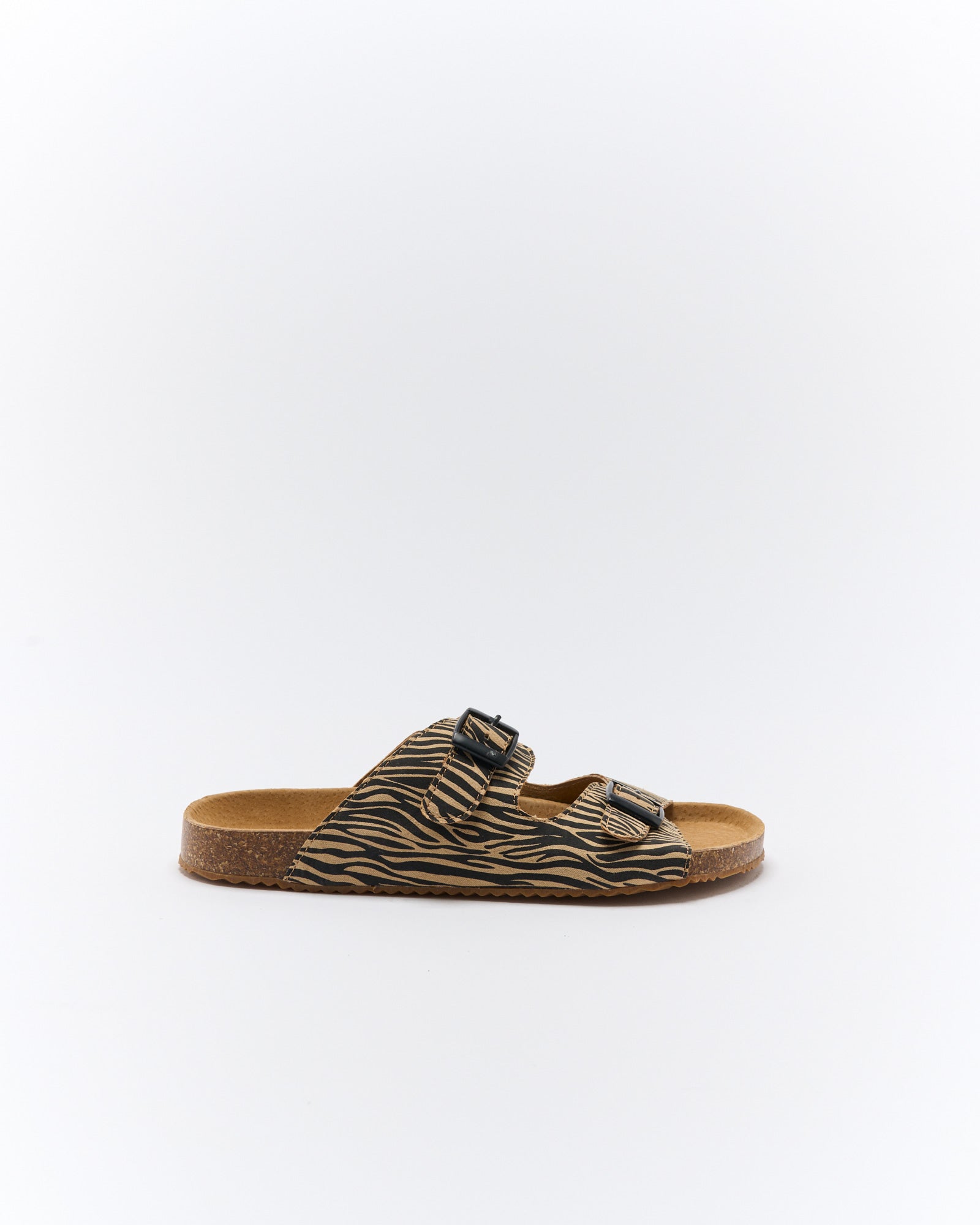 Walnut Melbourne Bailey Slide - Tan Zebra