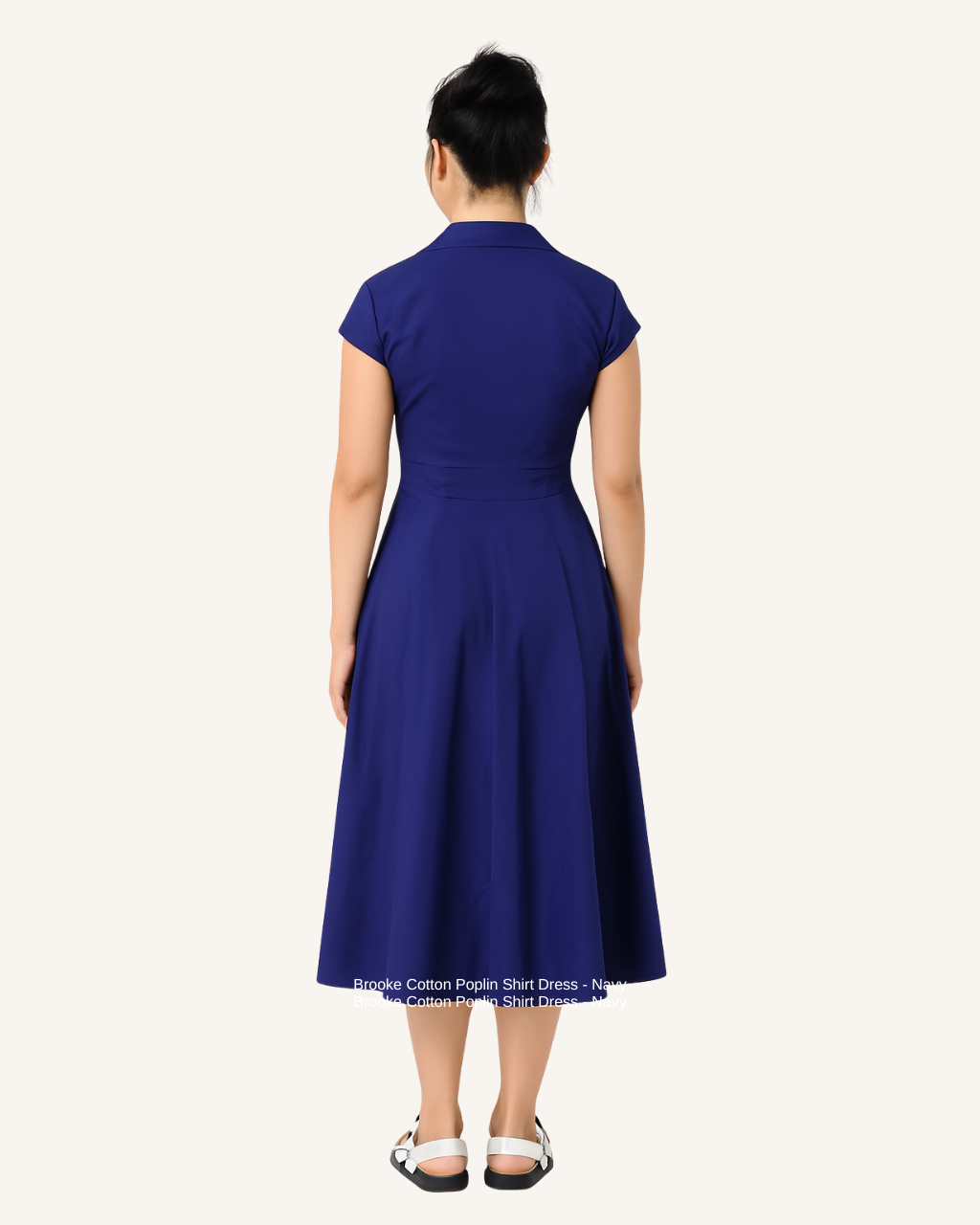 Vine and Branches Brooke Shirt Dress - Navy