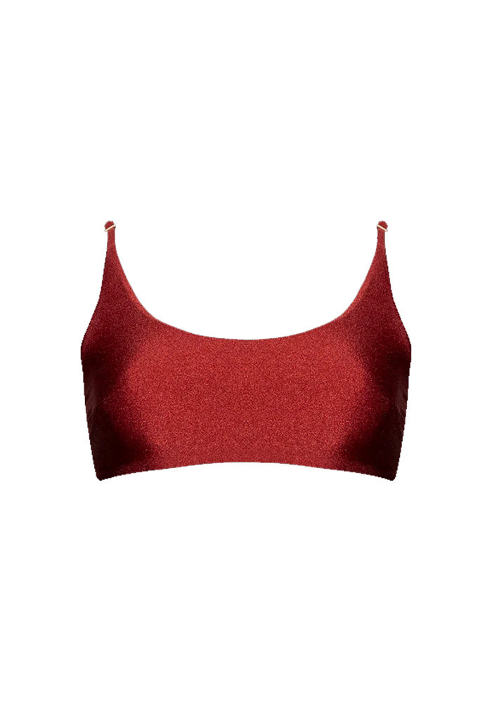 HÁI Classic Cami Bikini Top - Garnet Red