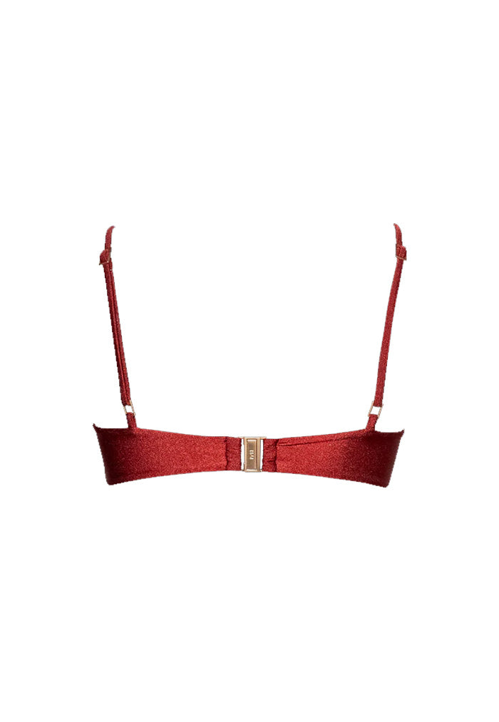 HÁI Classic Cami Bikini Top - Garnet Red