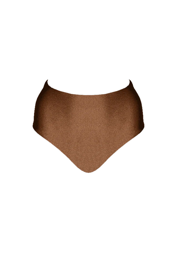 HÁI High Waisted Bikini Bottom - Spice Bronze