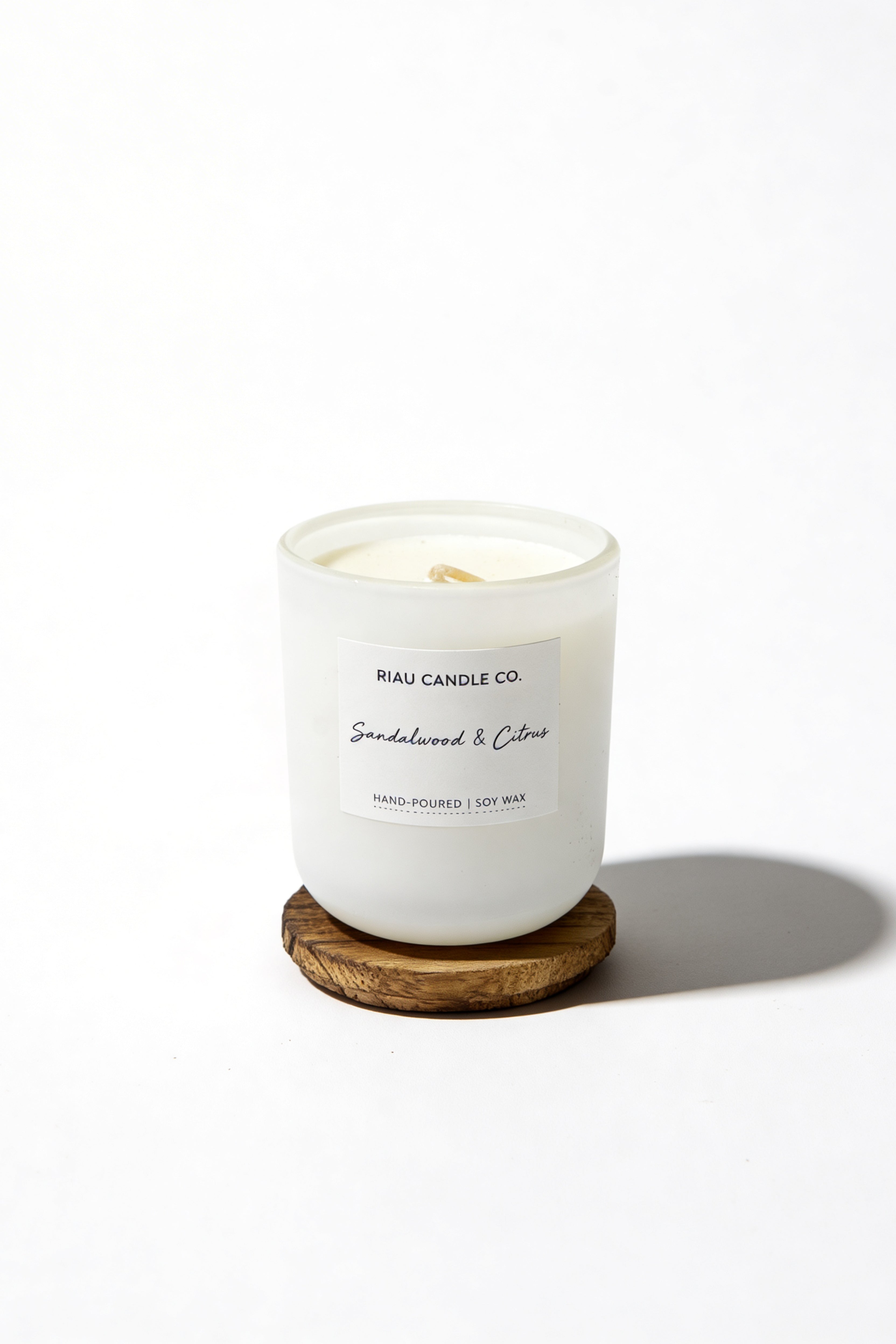 Riau Hand-Poured Soy Candle - Sandalwood Citrus