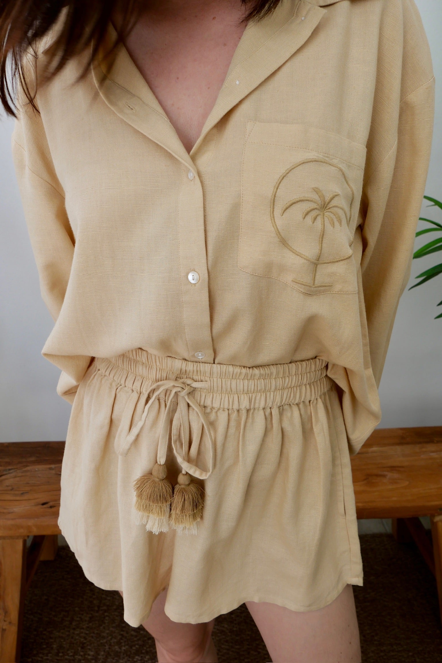 Apostrophe The Label Jamaica Logo Shorts Set -  Warm Sand
