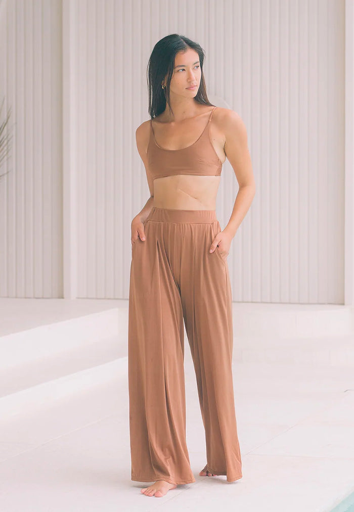 HÁI Poolside Palazzo Pants - Spice Bronze