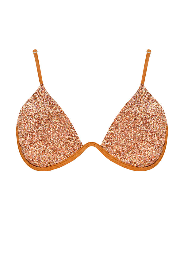 HÁI W-shaped Underwire Bikini Top - Light Copper