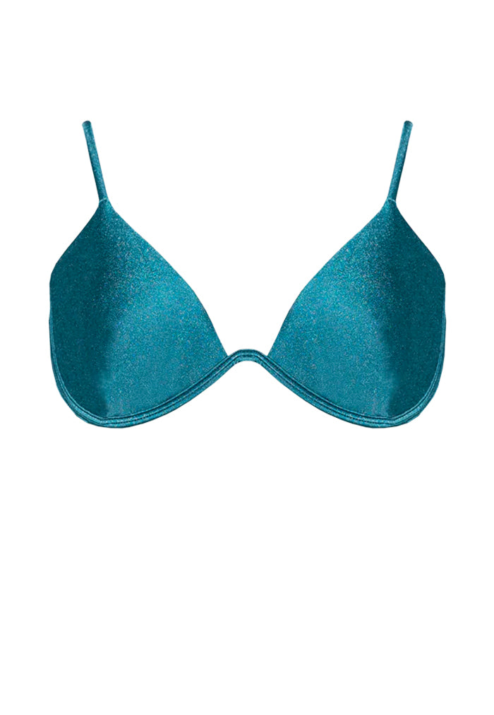 HÁI W-shaped Underwire Bikini Top - Tourmaline Teal