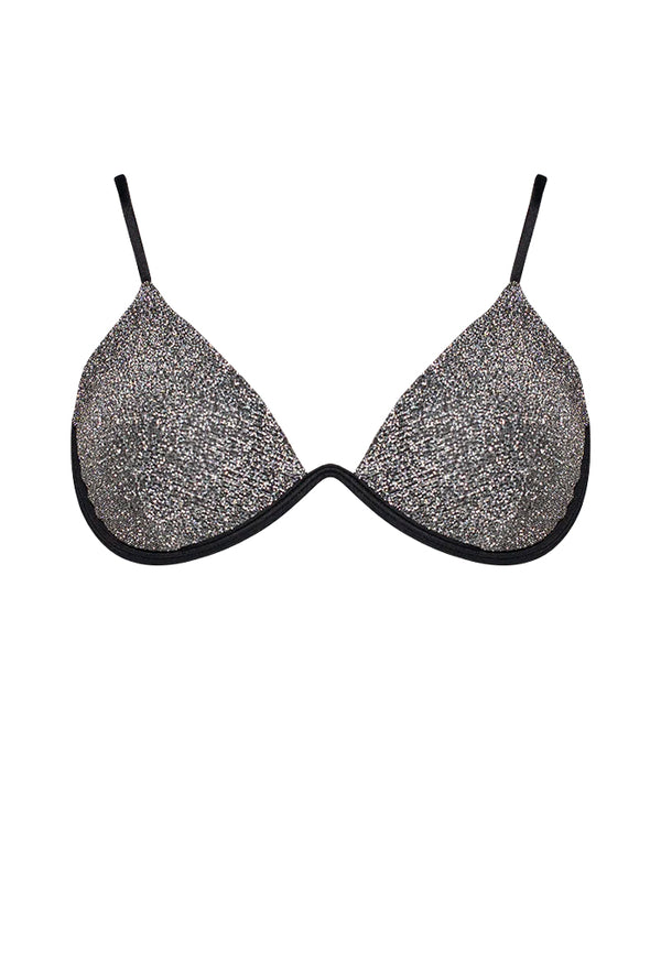HÁI W-shaped Underwire Bikini Top - Heather Silver
