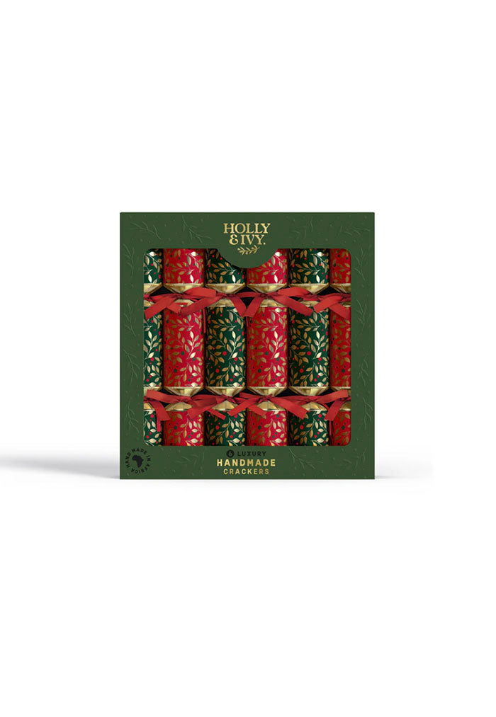 Holly & Ivy Handmade Christmas Crackers - Large