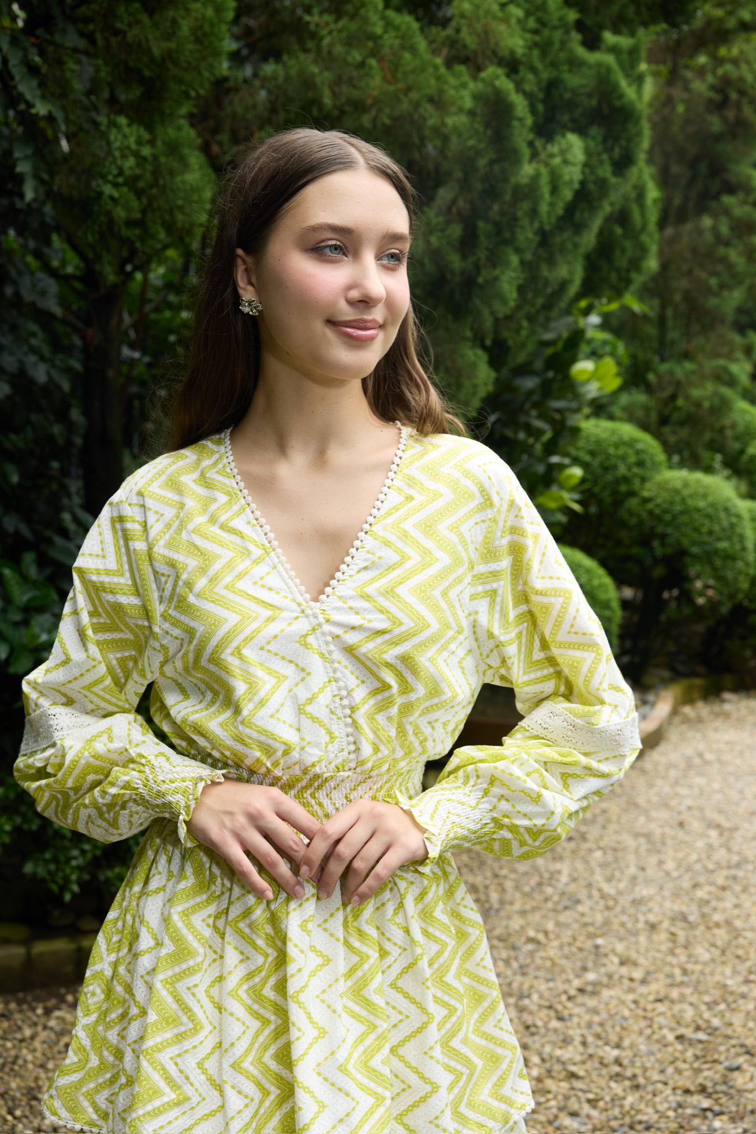 Apostrophe The Label St. Barth Smock Dress - Lime
