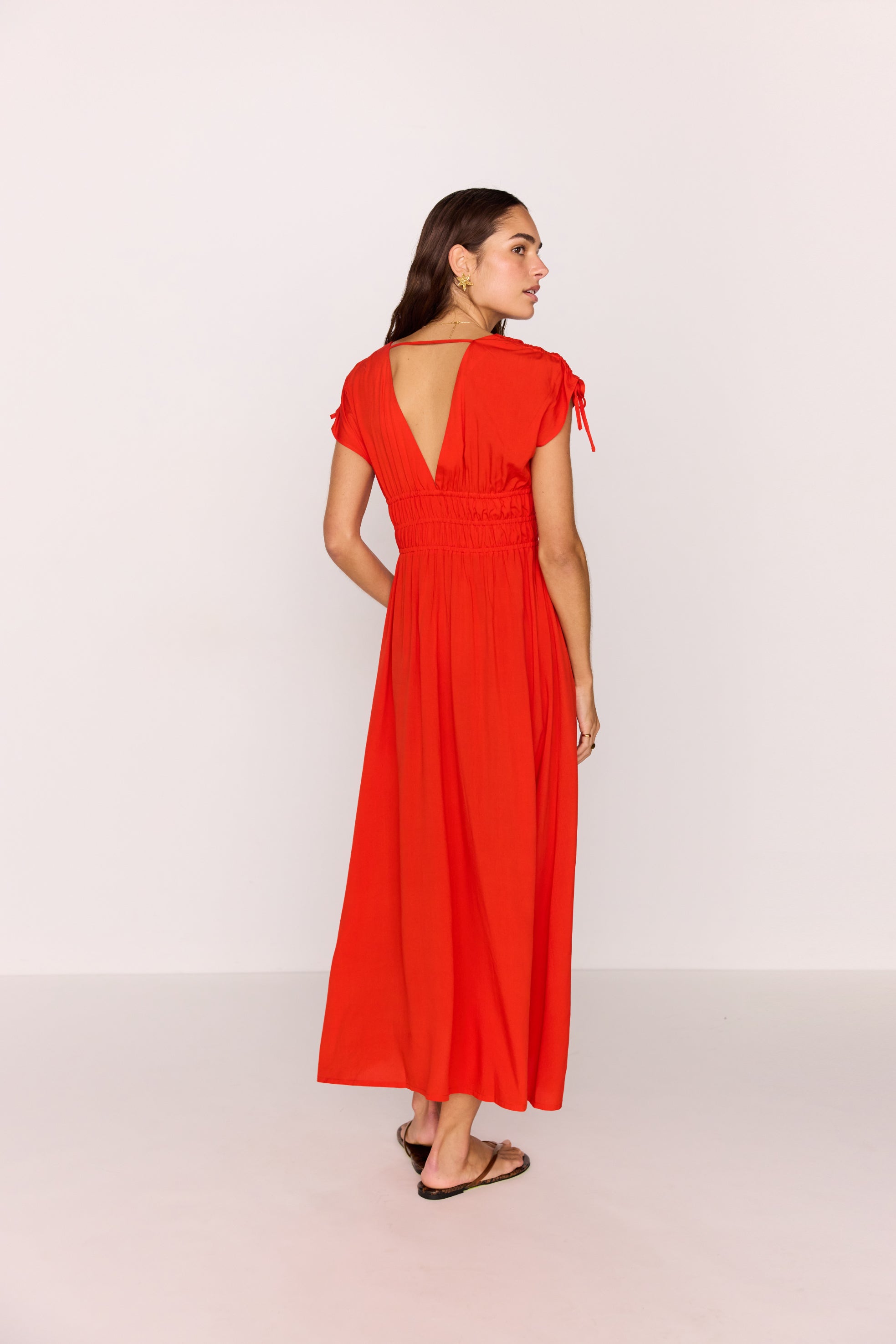 MINKPINK Scarlett V-neck Midi Dress