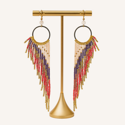 Pantala Aeris Large Winged Earrings - Coral
