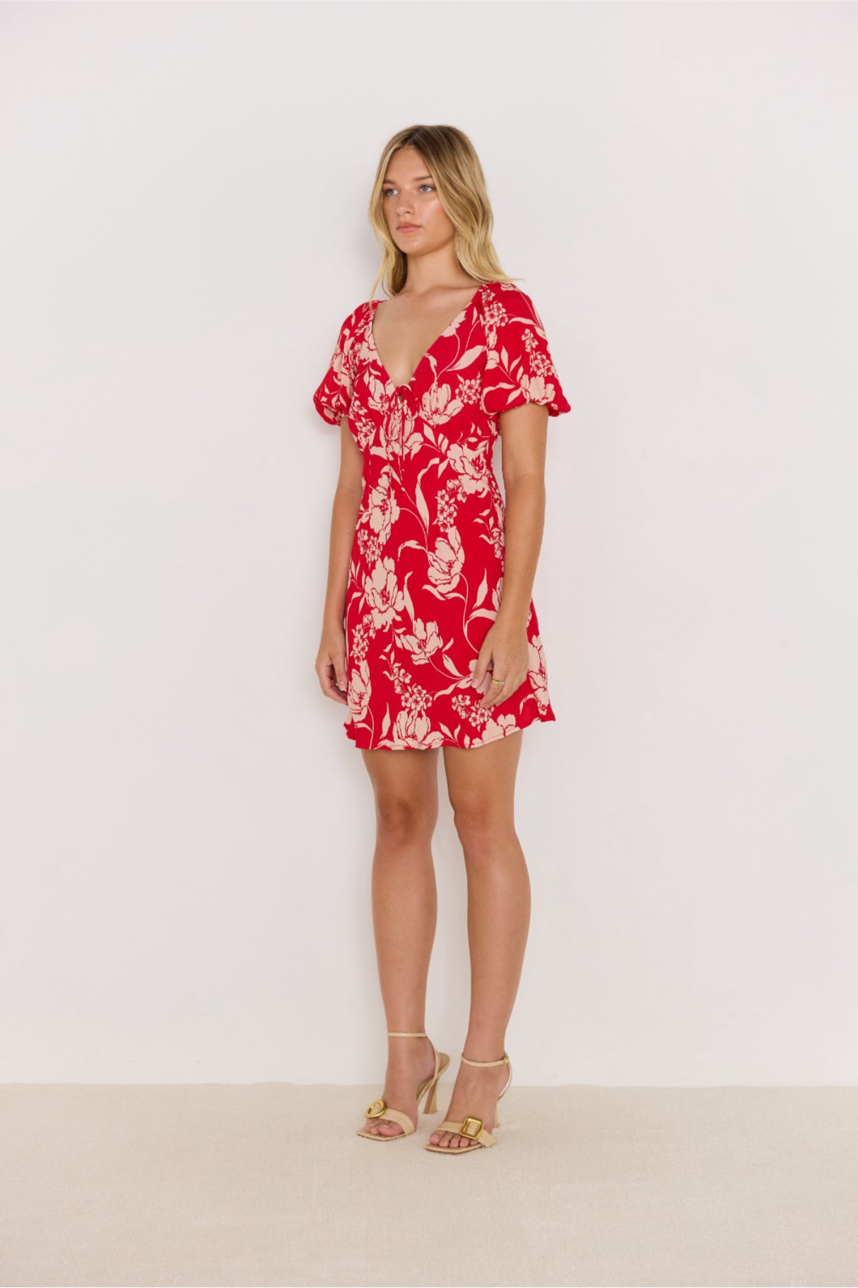 MINKPINK Poppy Mini Dress - Red Floral