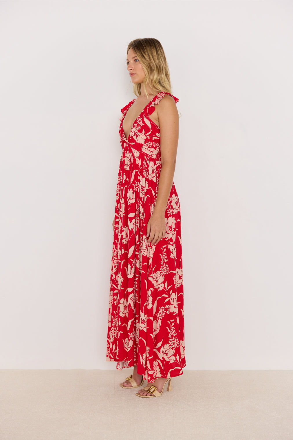 MINKPINK Poppy Maxi Dress - Red Floral