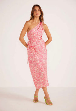 MINKPINK Alina One Shoulder Midi Dress