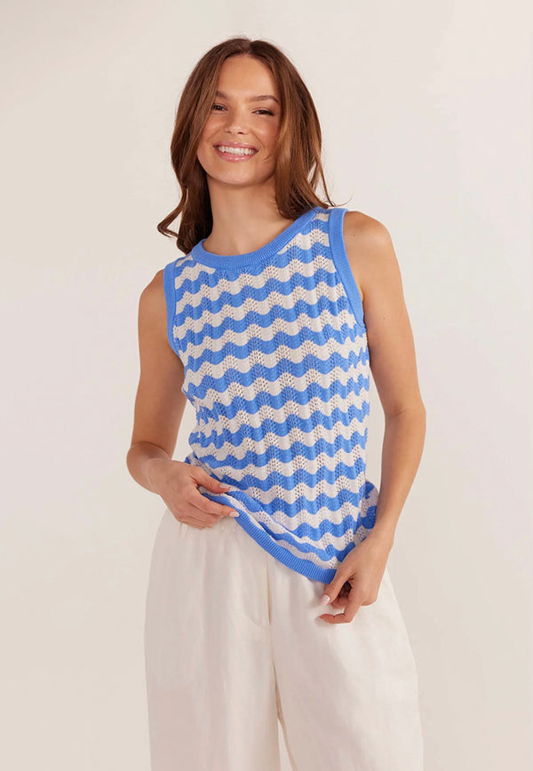 MINKPINK Dina Stripe Knit Tank Top