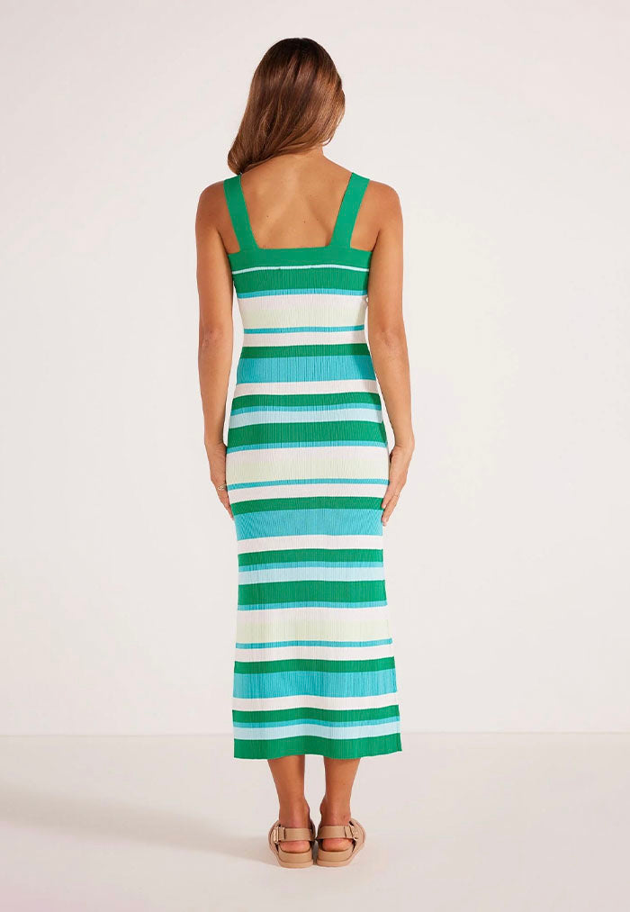 MINKPINK Kosa Striped Knit Midi Dress