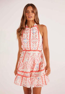 MINKPINK Lolani Halter Tie Mini Dress