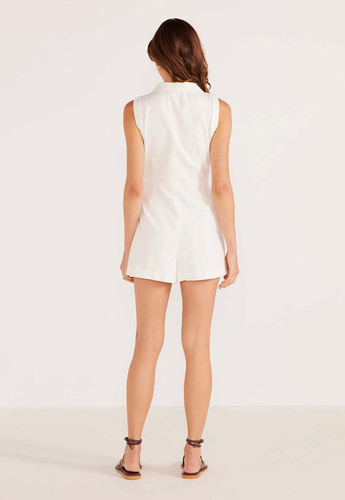 MINKPINK Lucia Linen Wrap Playsuit