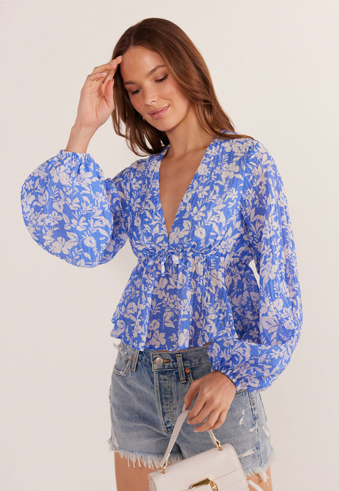 MINKPINK Waverly Drawstring Blouse