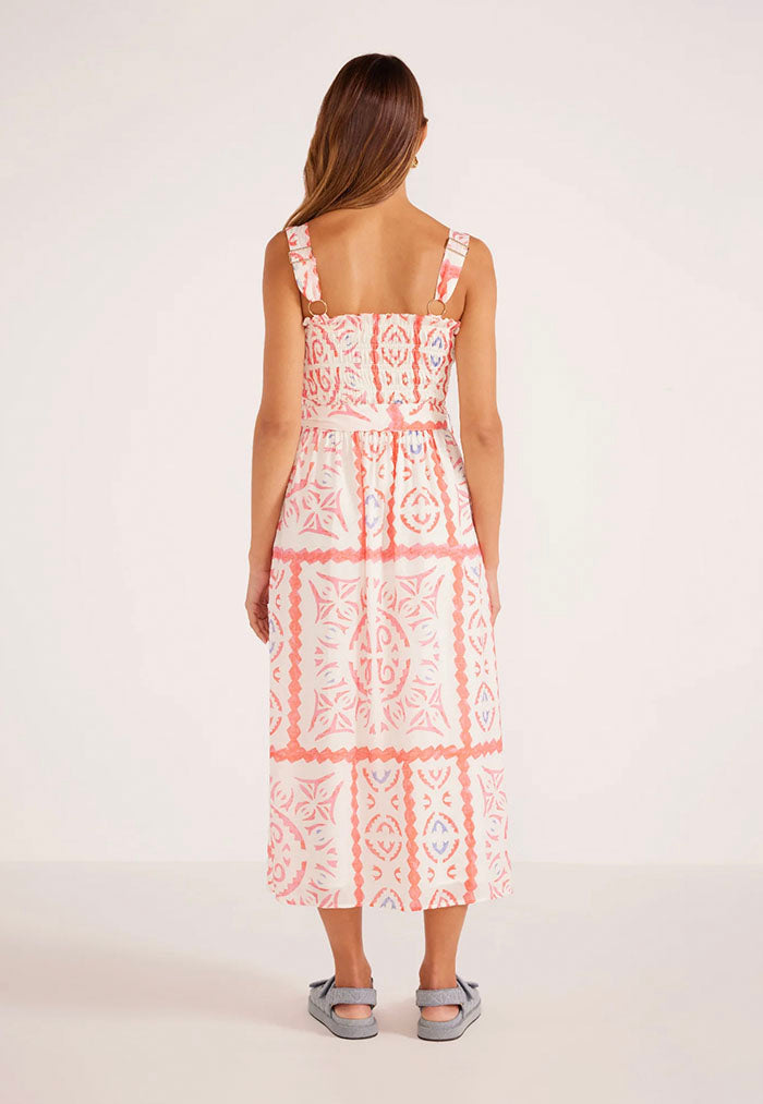 MINKPINK Lolani Shirred Midi Dress