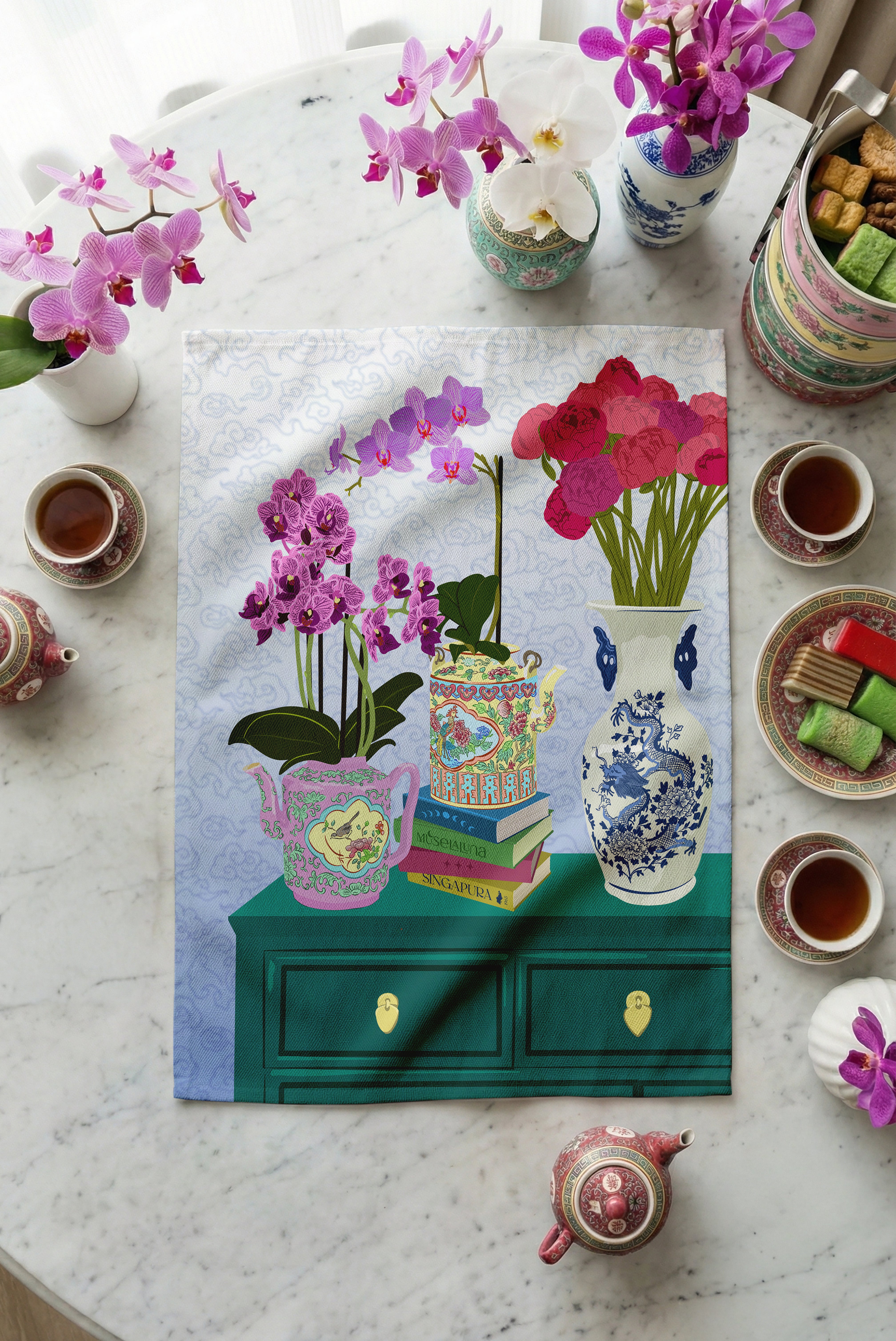 Muselaluna Tea towel - Bloom Where You're Potted