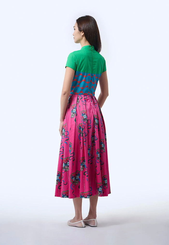 Nala Mix Cheongsam - Ribbons Magenta