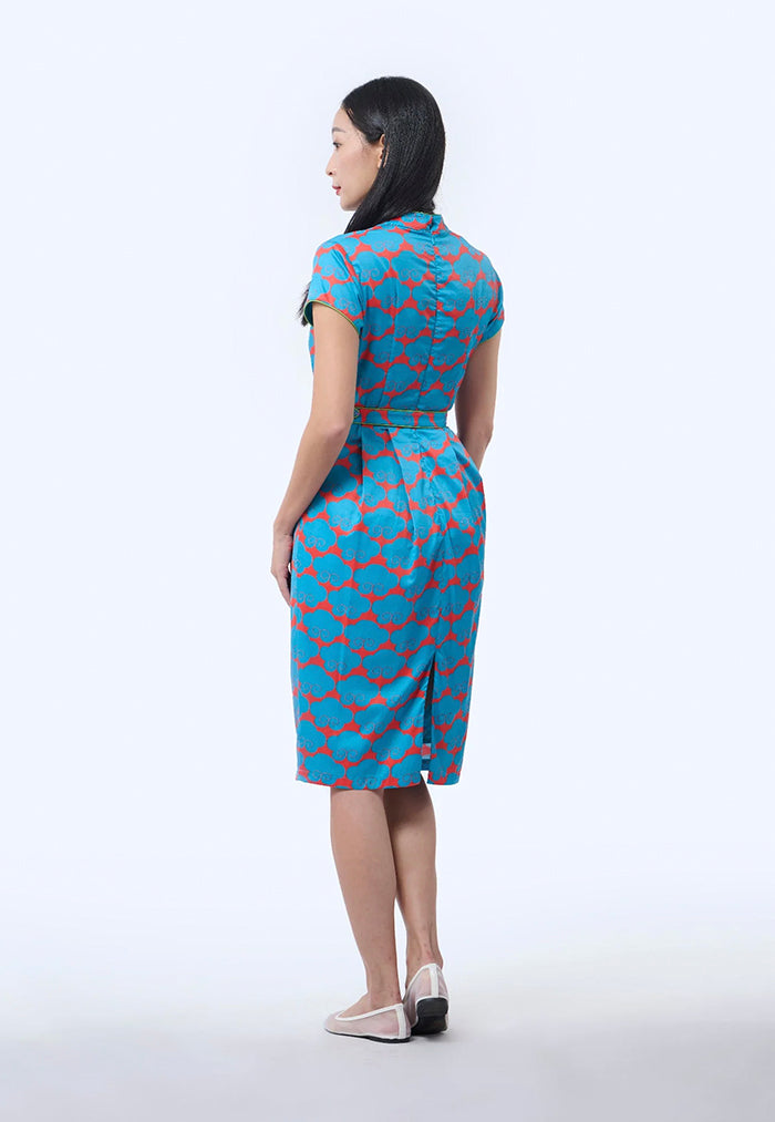 Nala Tulip Cheongsam - Cloud 9 Blue