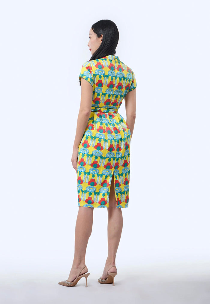 Nala Tulip Cheongsam - Crystal Blossom Yellow