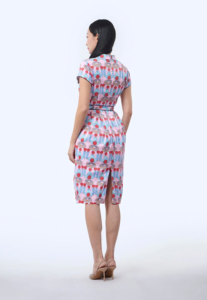 Nala Tulip Cheongsam - Crystal Blossom Pink