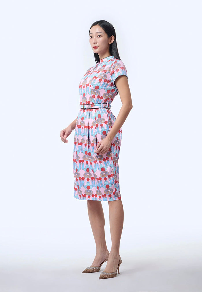 Nala Tulip Cheongsam - Crystal Blossom Pink