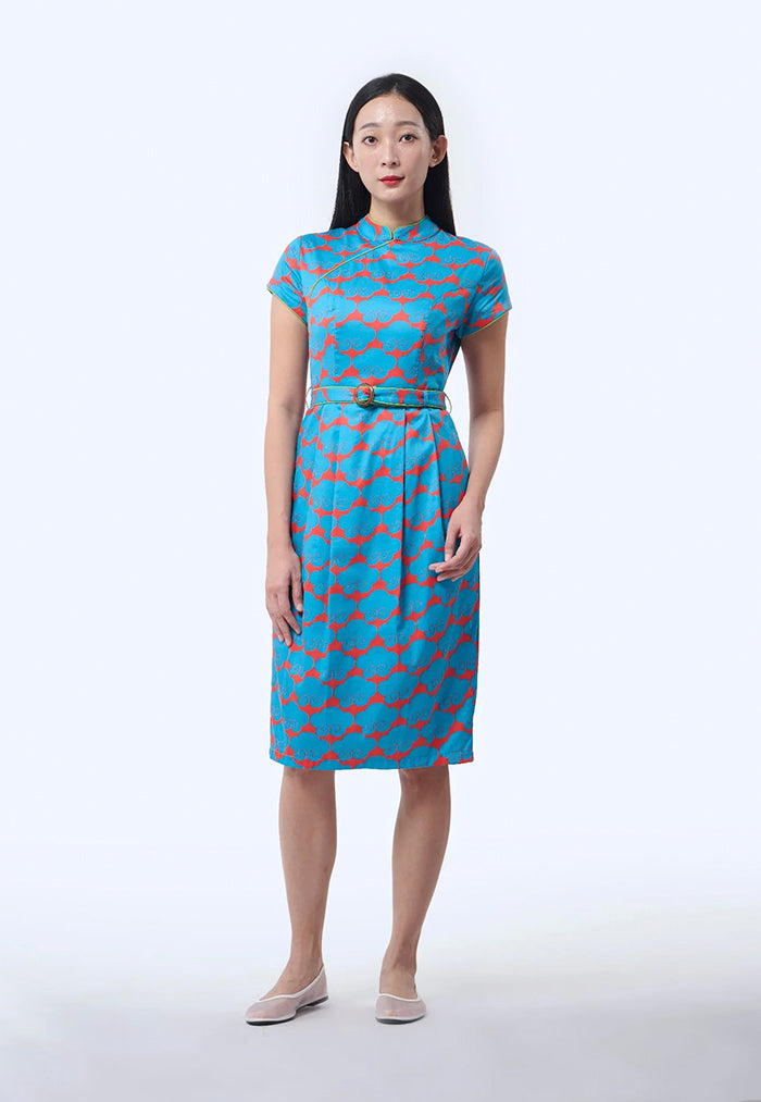 Nala Tulip Cheongsam - Cloud 9 Blue