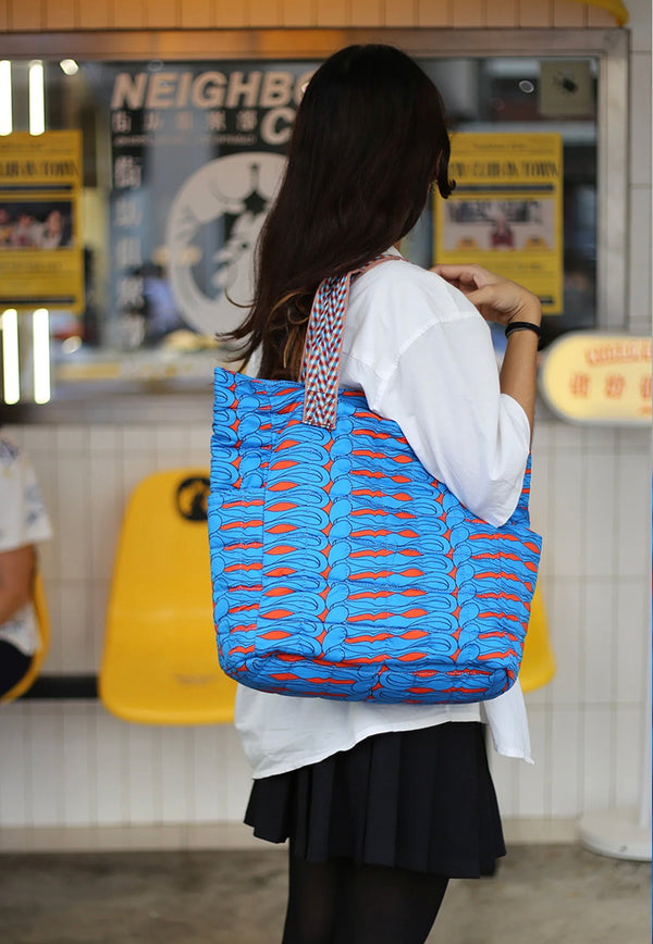 Nala Hana Quilted Tote - Oriental Blue